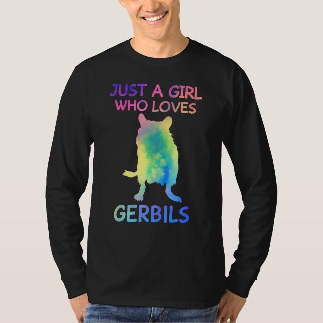 T-shirt Juste Une Fille Qui Aime Gerbils Amoureux Gerbil A (Devant)
