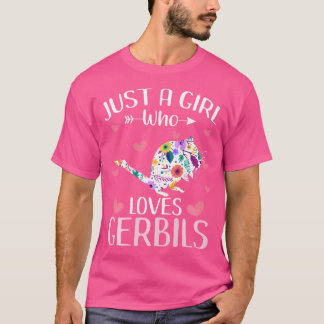 T-shirt Juste Une Fille Qui Aime Gerbils Cute Gerbil Lover