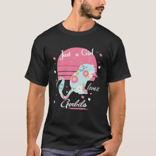 T-shirt Juste Une Fille Qui Aime Gerbils Pet Mouse Gerbil