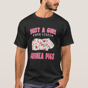 T-shirt Juste une fille qui aime Guinée Chiens Cool Animal