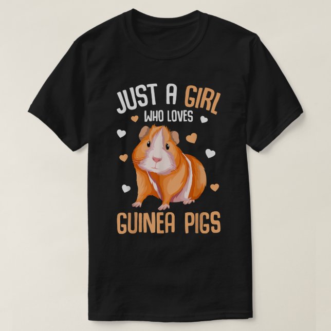 T-shirt Juste une fille qui aime Guinée Cochons Enfants Fi (Design devant)