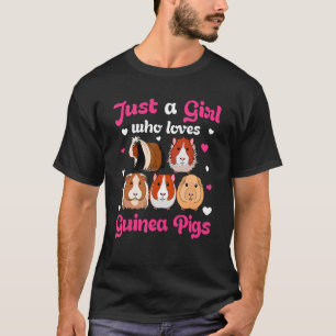 T-shirt Juste une fille qui aime Guinée Cochons Guinée Coc