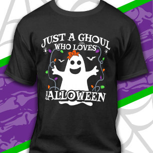 T-shirt Juste une fille qui aime Halloween drôle Halloween