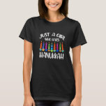 T-shirt Juste une fille qui aime Hanoukka juive Chanukah 2<br><div class="desc">Just A Girl Who Loves Hanoukka Jewish Chanukah 2022 Premium.</div>