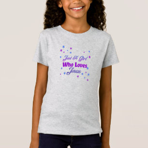T-Shirt Juste une fille qui aime Jésus - chrétien