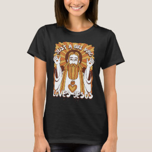 T-shirt Juste une fille qui aime Jésus Drôle chrétien pour