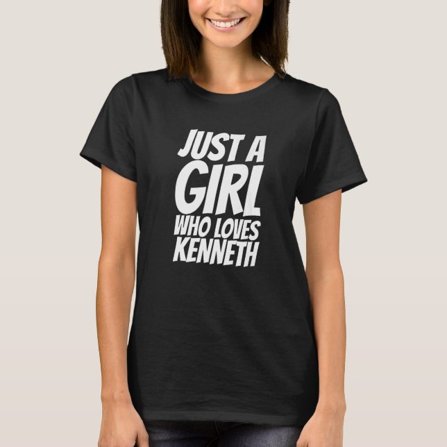 T-shirt Juste une fille qui aime Kenneth (Devant)