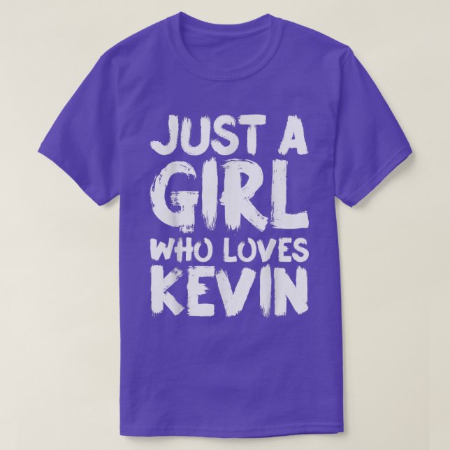 T-shirt Juste une fille qui aime Kevin (Design devant)