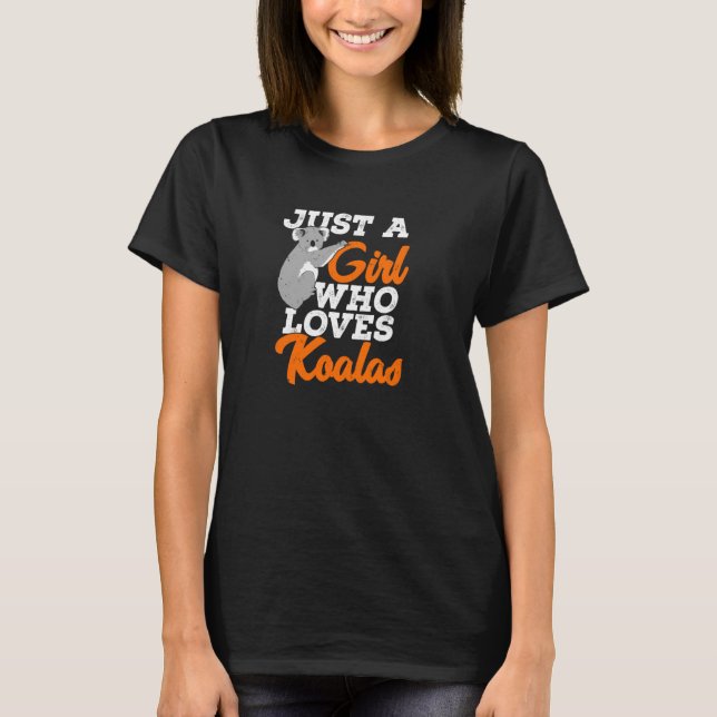 T-shirt Juste une fille qui aime Koalas (Devant)