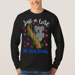 T-shirt Juste une fille qui aime Koalas papa papa maman ga