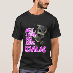 T-shirt Juste une fille qui aime Koalas vêtements femmes K