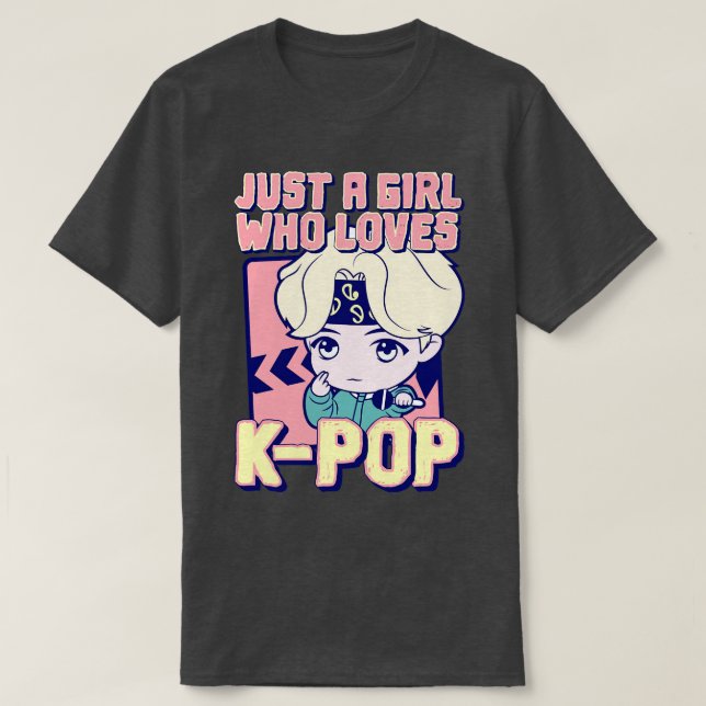 T-shirt Juste une fille qui aime KPOP (Design devant)