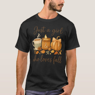 T-shirt Juste Une Fille Qui Aime La Chandelle De Café D'au