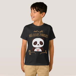 T-shirt Juste une fille qui aime la chemise de pandas -