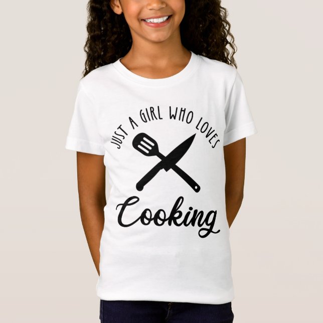 T-Shirt Juste une fille qui aime la Cuisine (Devant)