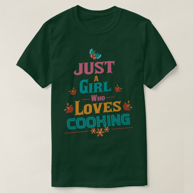T-shirt Juste une fille qui aime la Cuisine (Design devant)