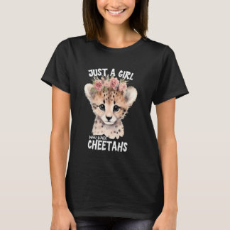 T-shirt Juste une fille qui aime la femme d'anniversaire C