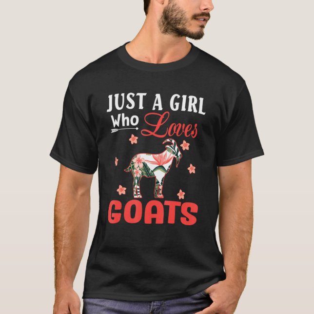 T-shirt Juste une fille qui aime la ferme de chèvres chèvr (Devant)