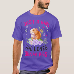 T-shirt Juste Une Fille Qui Aime La Guinée Cochon Guinée C