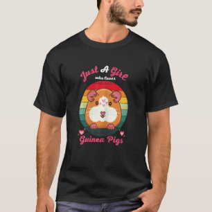 T-shirt Juste Une Fille Qui Aime La Guinée Cochons Maman F