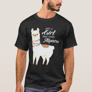 T-shirt Juste une fille qui aime la légende Alpaca Llama