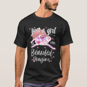 T-shirt Juste Une Fille Qui Aime La Liza De Fleur De Drago