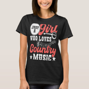 T-shirt Juste une fille qui aime la musique country