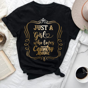 T-shirt Juste une fille qui aime la musique country