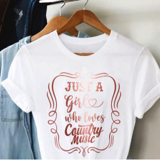 T-shirt Juste une fille qui aime la musique country