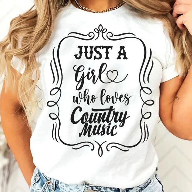 T-shirt Juste une fille qui aime la musique country (Créateur téléchargé)