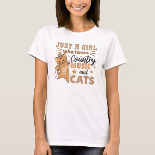 T-shirt Juste Une Fille Qui Aime La Musique De Pays Et Les