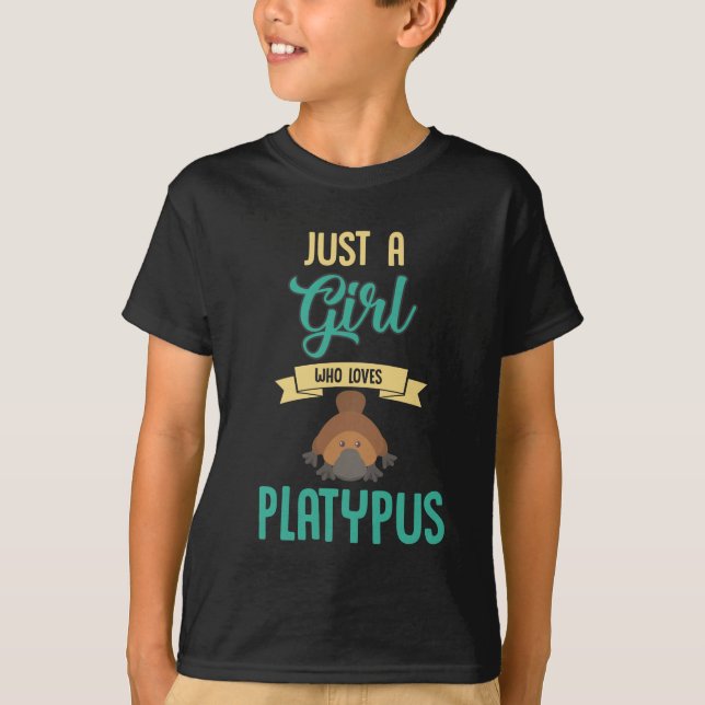 T-shirt Juste une fille qui aime la zoologie de Platypus A (Devant)
