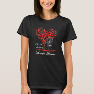 T-shirt Juste une fille qui aime Labrador Retriever