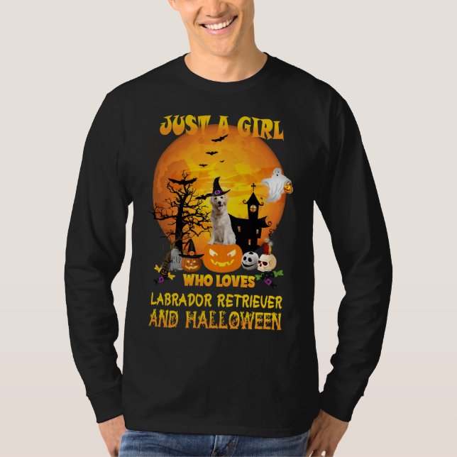 T-shirt Juste Une Fille Qui Aime Labrador Retriever Et Hal (Devant)