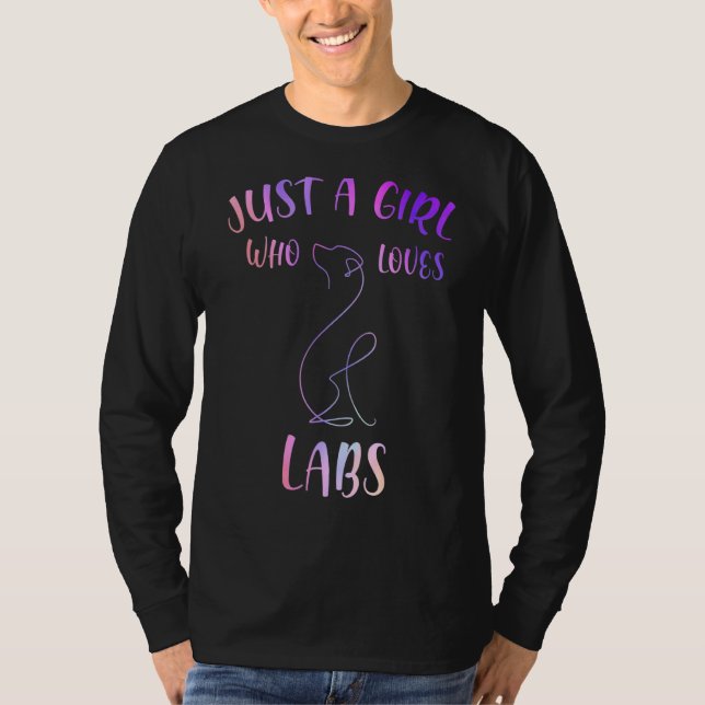 T-shirt Juste une fille qui aime Labs Vêtements Labrador (Devant)