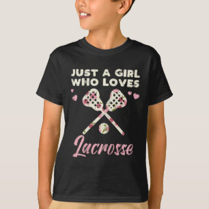 T-shirt Juste Une Fille Qui Aime Lacrosse Lax Joueur Goali