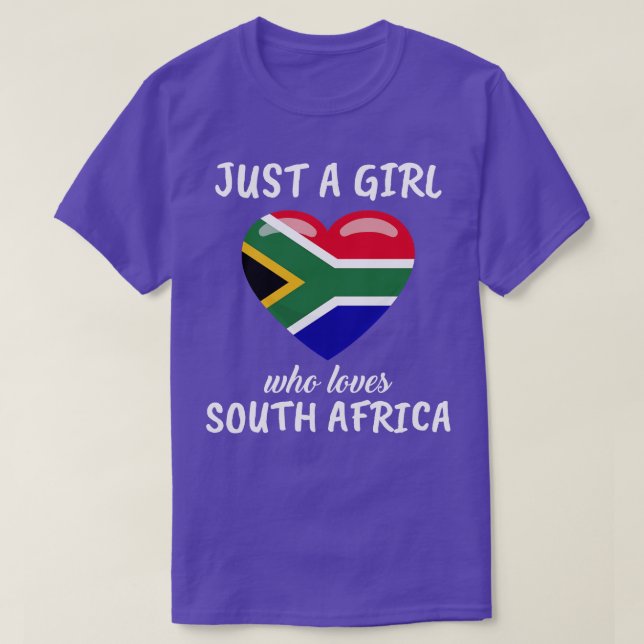 T-shirt Juste une fille qui aime l'Afrique du Sud (Design devant)