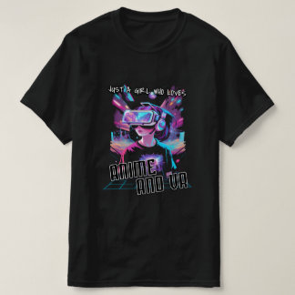 T-SHIRT JUSTE UNE FILLE QUI AIME L'ANIME ET LA VR