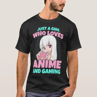T-shirt Juste Une Fille Qui Aime L'Anime Et Les Filles De 