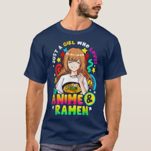 T-shirt Juste Une Fille Qui Aime L'Anime Et Ramen Filles