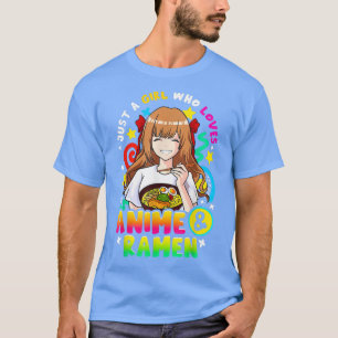 T-shirt Juste Une Fille Qui Aime L'Anime Et Ramen Filles 
