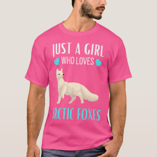 T-shirt Juste une fille qui aime l'Arctique renards mignon