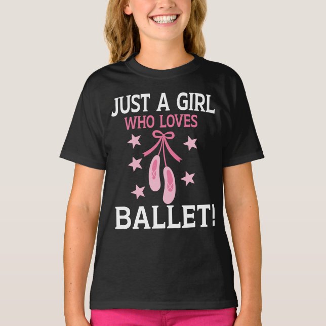 T-shirt Juste Une Fille Qui Aime Le Ballet De Danse (Devant)