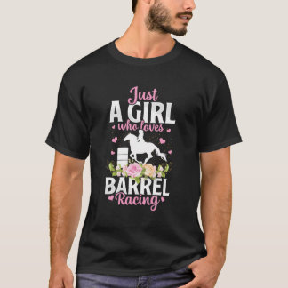 T-shirt Juste Une Fille Qui Aime Le Barrel Racing Barrel R