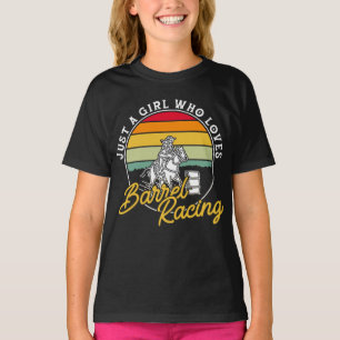 T-shirt Juste Une Fille Qui Aime Le Barrel Racing Cheval 