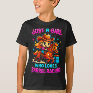 T-shirt Juste une fille qui aime le barrel racing de cours