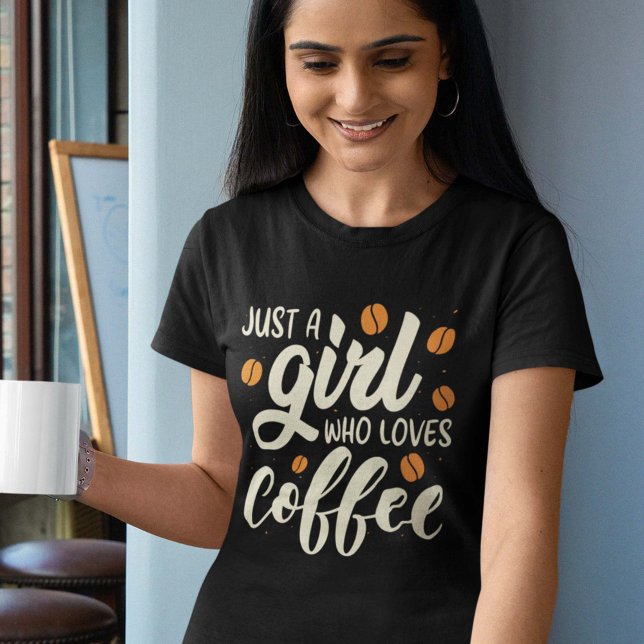T-shirt Juste Une Fille Qui Aime Le Café (Créateur téléchargé)