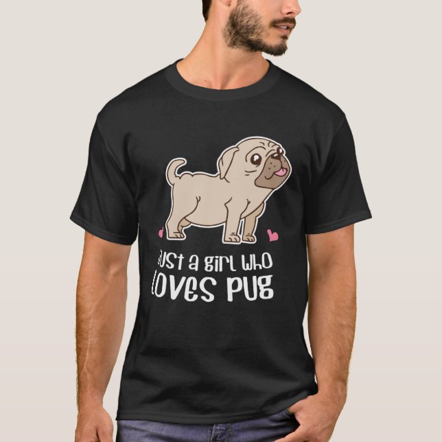 T-shirt Juste une fille qui aime le carlin (Devant)