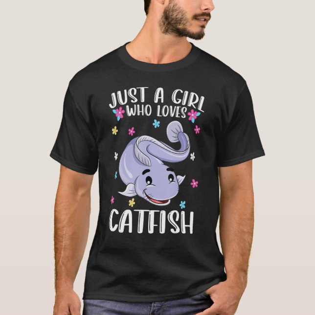 T-shirt Juste Une Fille Qui Aime Le Catfish Cute Catfish (Devant)