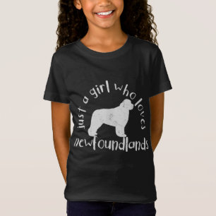 T-Shirt Juste une fille qui aime le chien de Terre-Neuve